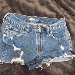 Old Navy Blue Jean Shorts Distressed Cut-Offs